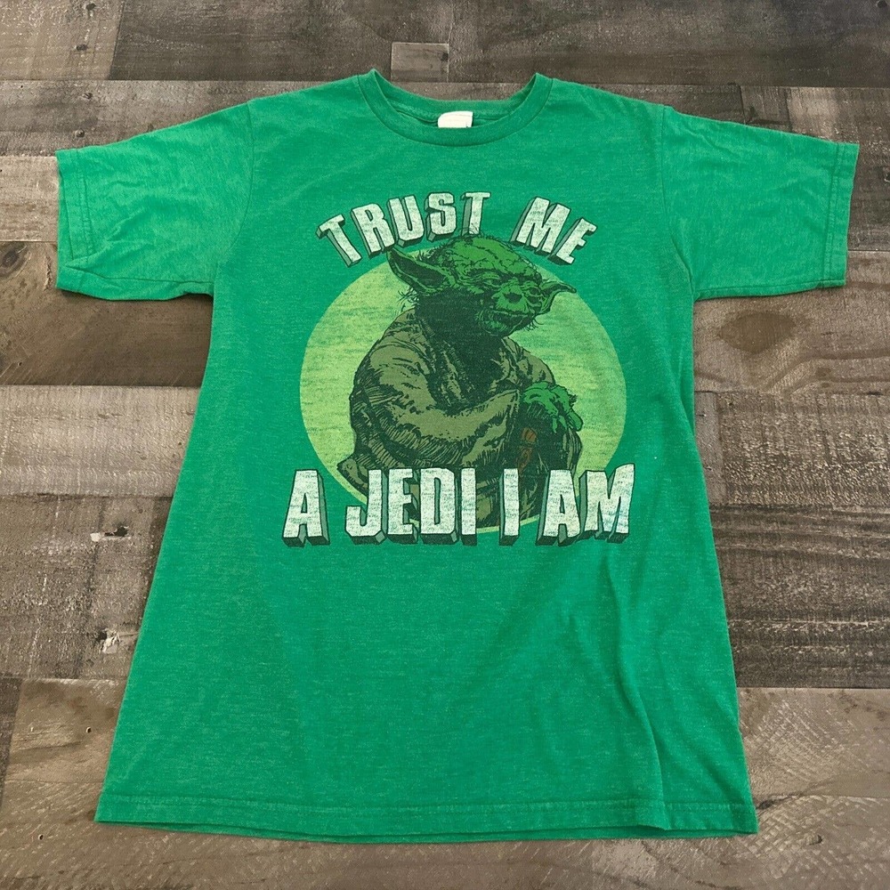 Star Wars Trust Me A Jedi I Am Yoda T-Shirt Size S Small Green VTG Movie Cotton